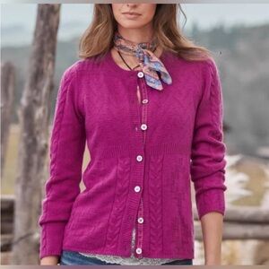 Sundance button down cardigan boho cabincore dopamine academic Vibrant Purple